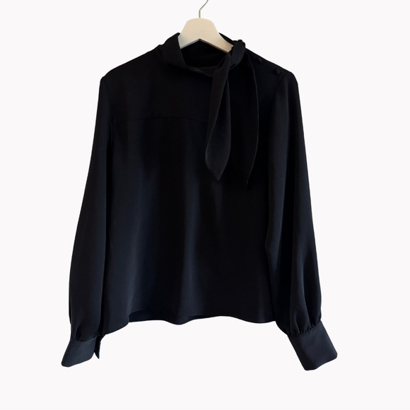 Aritzia Wilfred Trapeze Blouse - Tied Collar - Size M - Excellent Condition - Picture 3 of 11